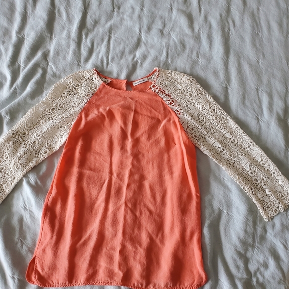 Club Monaco Silk cotton embroidered top size S - Picture 7 of 10
